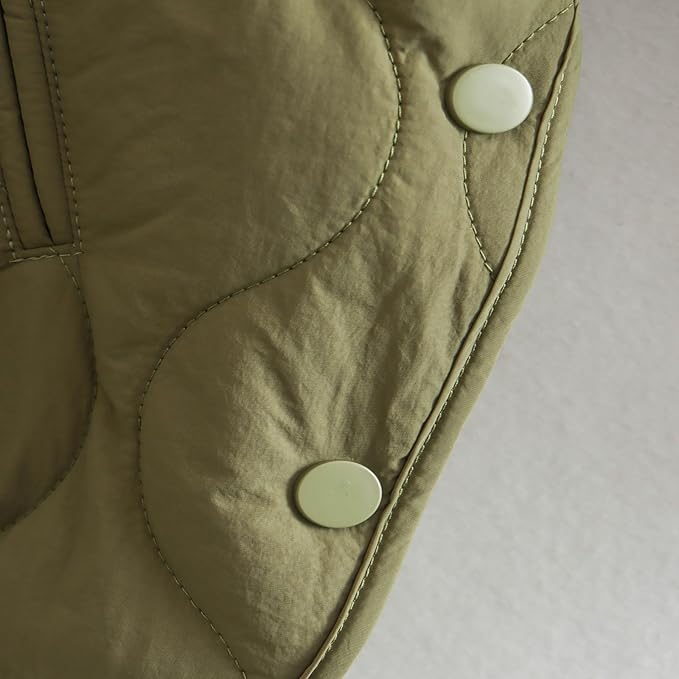 Mirla | Oversize Kviltad Jacka med Tryckknappar-Eva Jonsson