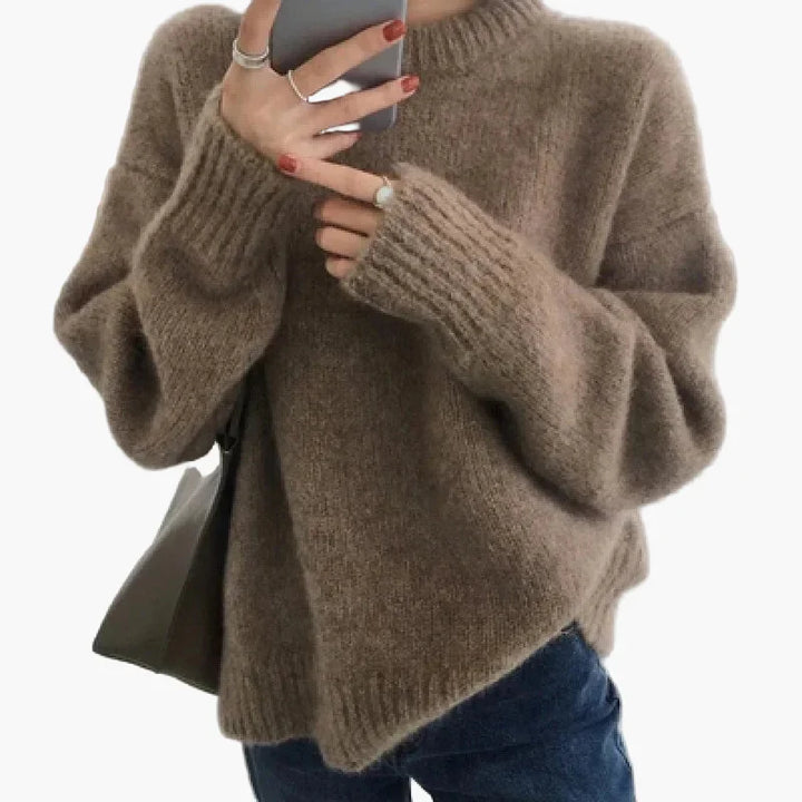 Mirla | Oversize-Tröja I Retrostil för Höst och Vinter - Trendig, Rymlig Passform, Perfekt för Vardagen-Eva Jonsson