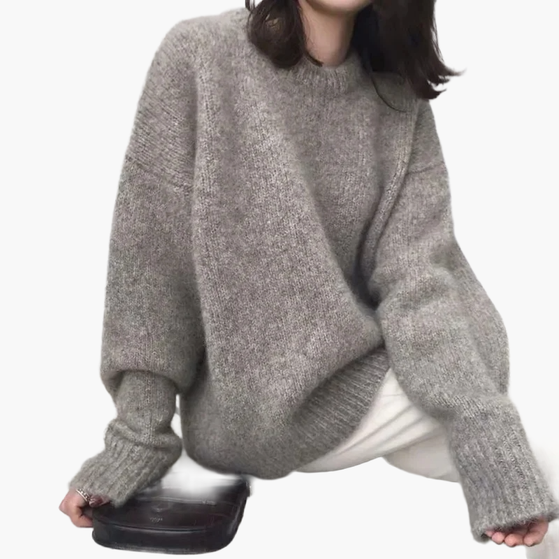Mirla | Oversize-Tröja I Retrostil för Höst och Vinter - Trendig, Rymlig Passform, Perfekt för Vardagen-Eva Jonsson
