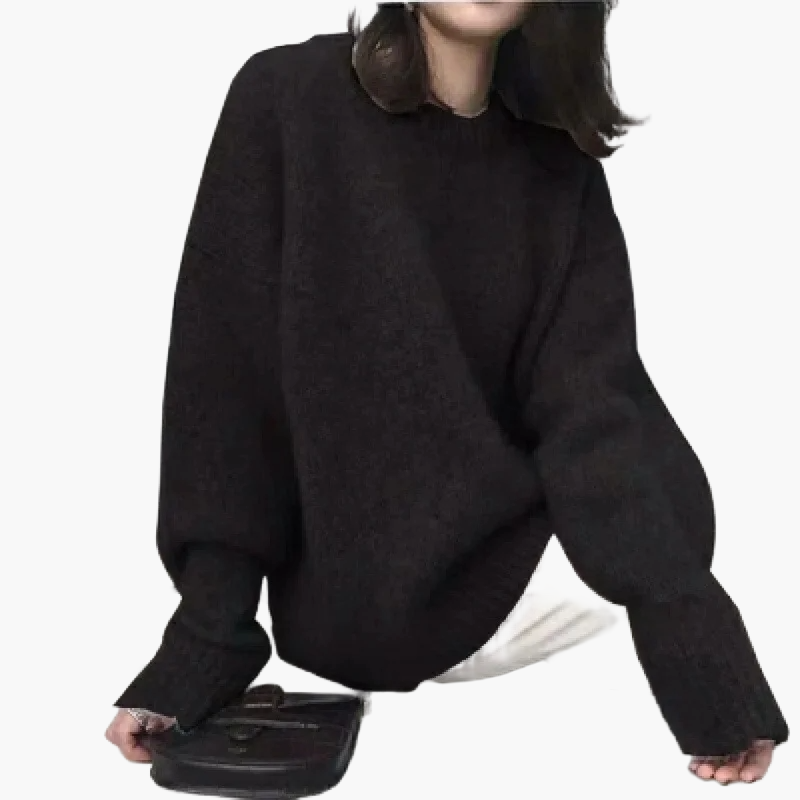 Mirla | Oversize-Tröja I Retrostil för Höst och Vinter - Trendig, Rymlig Passform, Perfekt för Vardagen-Eva Jonsson
