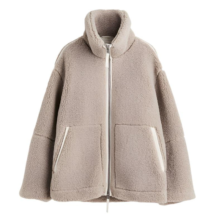 Mirla | Oversized Fleecejacka med Ståkrage-Eva Jonsson