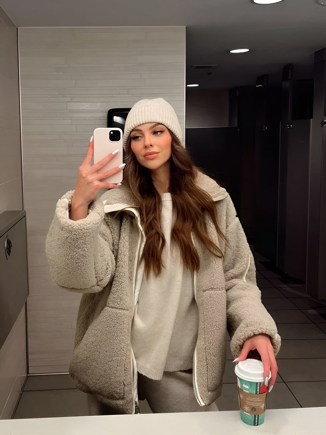 Mirla | Oversized Fleecejacka med Ståkrage-Eva Jonsson