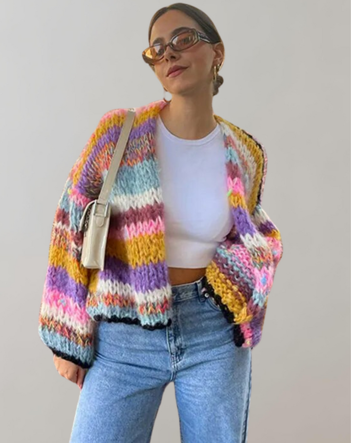 Mirla | Oversized och Färgglad Kofta-Eva Jonsson
