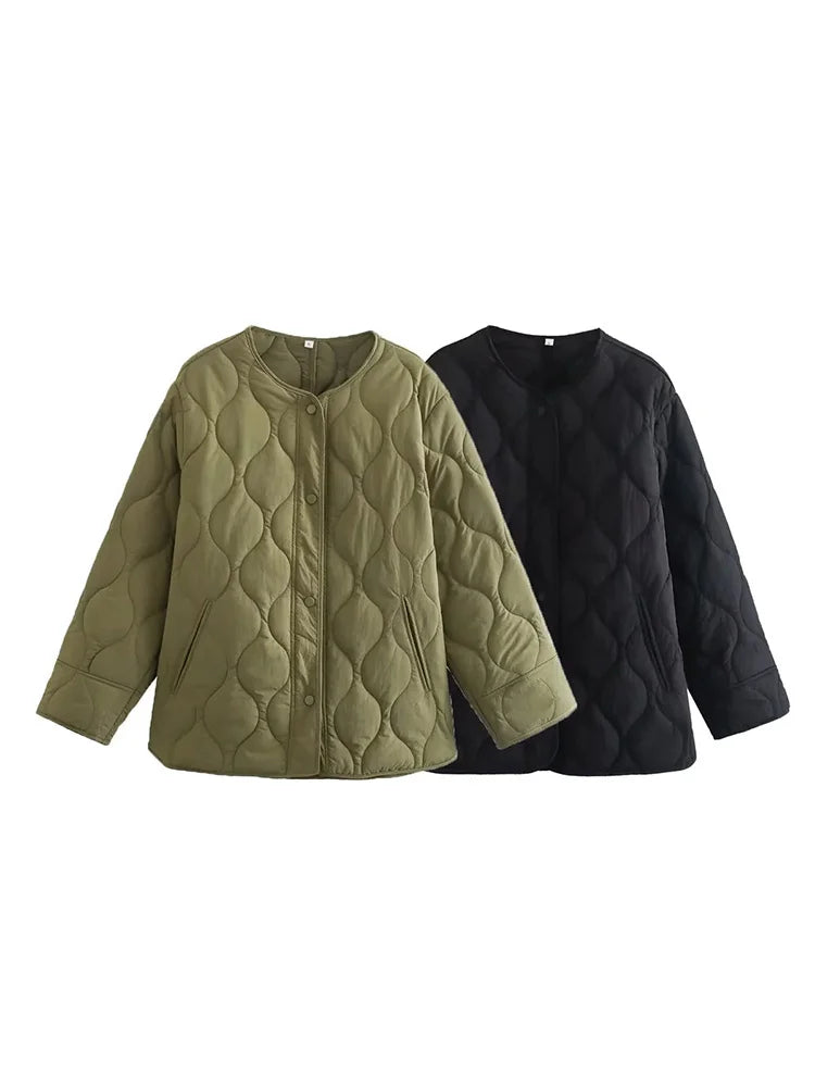 Mirla | Oversized quilted jacket with pockets-Eva Jonsson