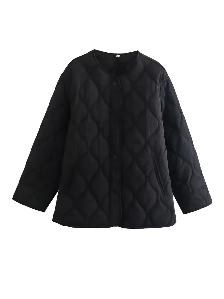 Mirla | Oversized quilted jacket with pockets-Eva Jonsson