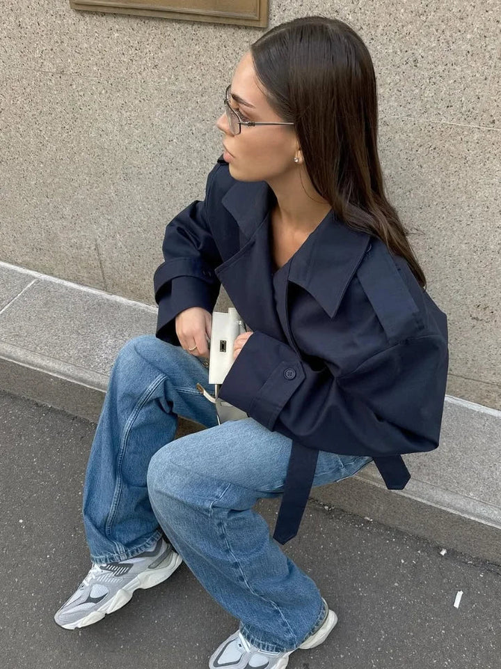 Mirla | Överstor Bältes Trenchcoat-Eva Jonsson