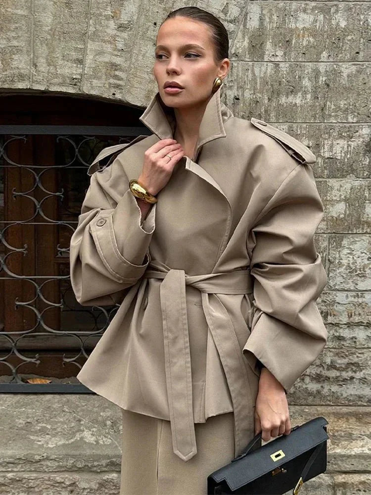 Mirla | Överstor Bältes Trenchcoat-Eva Jonsson