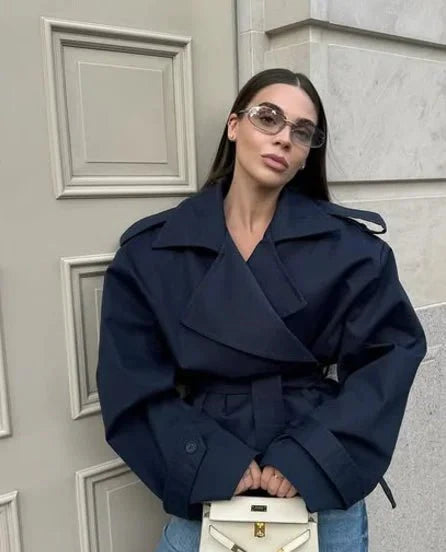 Mirla | Överstor Bältes Trenchcoat-Eva Jonsson