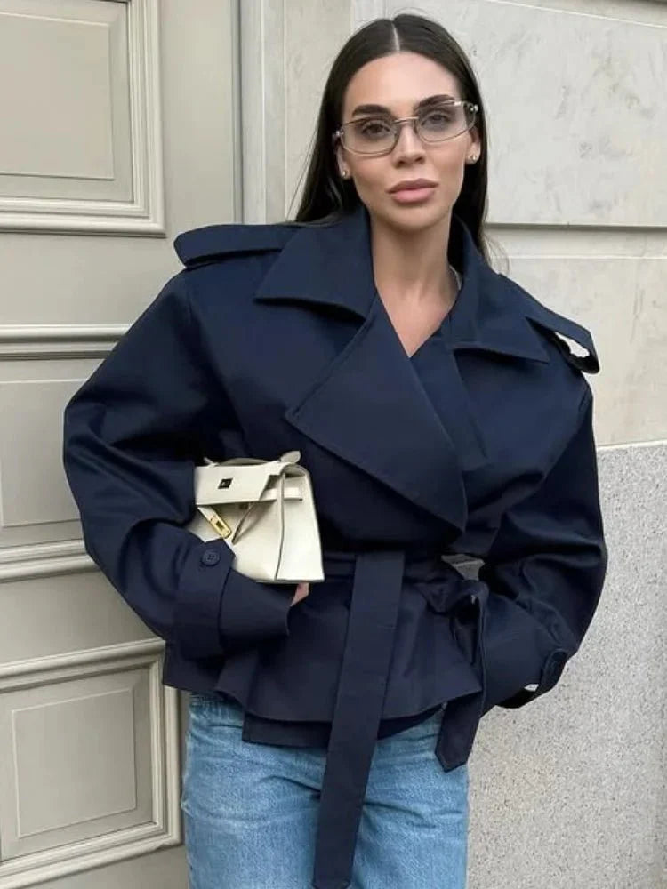Mirla | Överstor Bältes Trenchcoat-Eva Jonsson