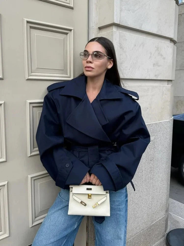 Mirla | Överstor Bältes Trenchcoat-Eva Jonsson