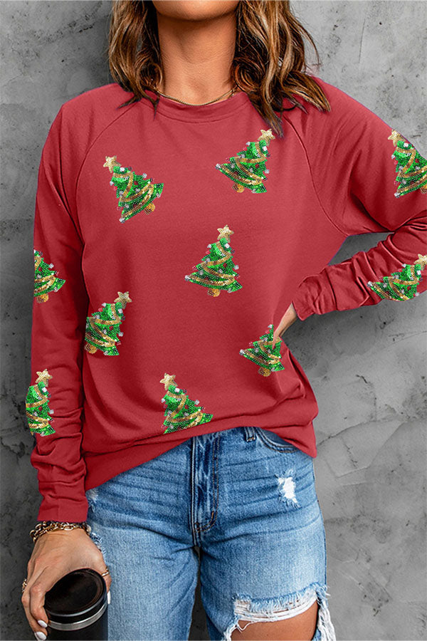 Mirla | Paljetter Jul Grafiktröja Sweatshirt-Eva Jonsson