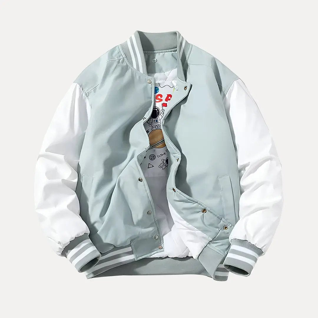 Mirla | Patchwork Avtagbar Huva Varsity Jacka-Eva Jonsson