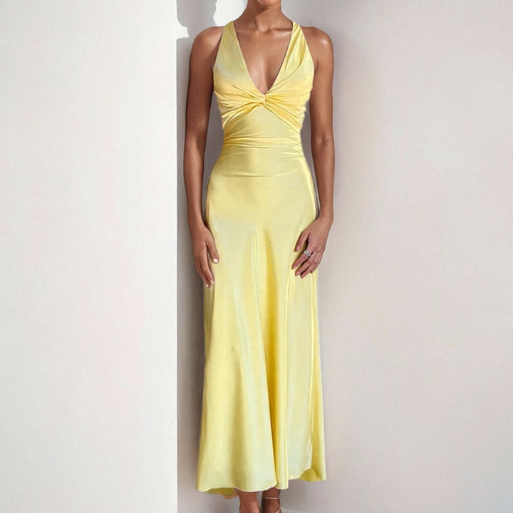 Mirla | Personlighet Slim Fit Satin Klänning Dam-Eva Jonsson