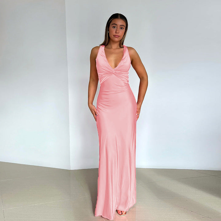 Mirla | Personlighet Slim Fit Satin Klänning Dam-Eva Jonsson