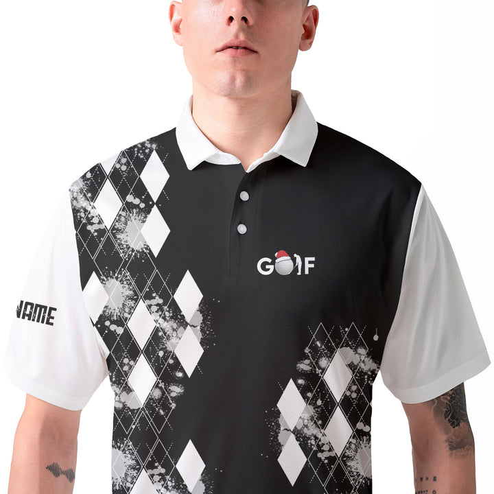 Mirla | Personligt Jul-Snögubbe Golfare Herr Polo-Shirt-Eva Jonsson