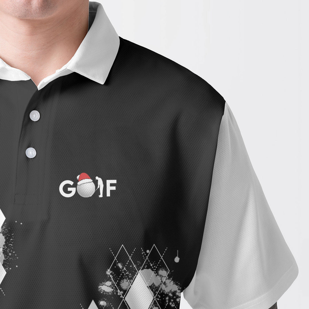 Mirla | Personligt Jul-Snögubbe Golfare Herr Polo-Shirt-Eva Jonsson