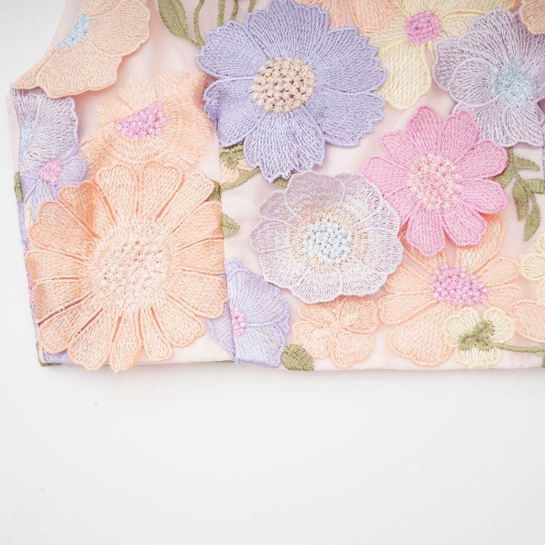 Mirla | Petal Broderad Top & Kjol Matchande Set-Eva Jonsson