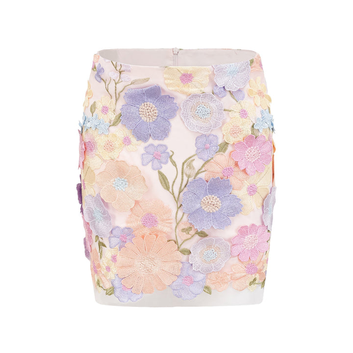 Mirla | Petal Broderad Top & Kjol Matchande Set-Eva Jonsson