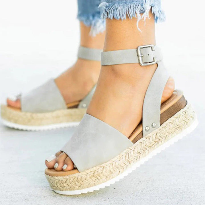 Mirla | Plattform Sandaler Espadrille-sula Justerbar vristrem Tårem-Eva Jonsson