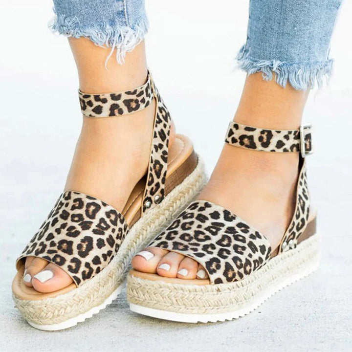 Mirla | Plattform Sandaler Espadrille-sula Justerbar vristrem Tårem-Eva Jonsson
