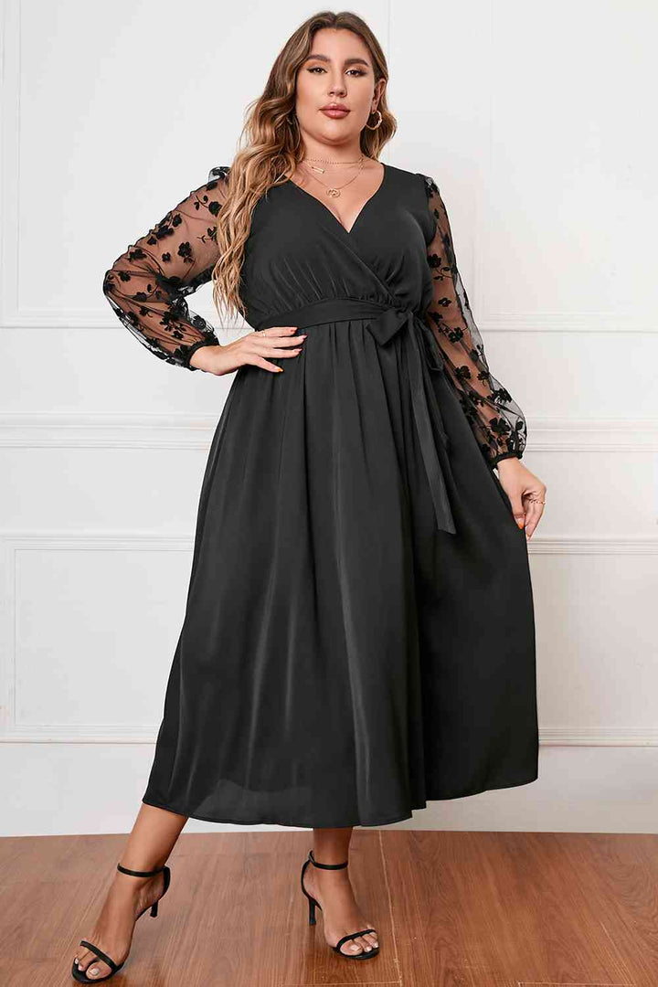 Mirla | Plus Size Omkragsbandat Klänning-Eva Jonsson