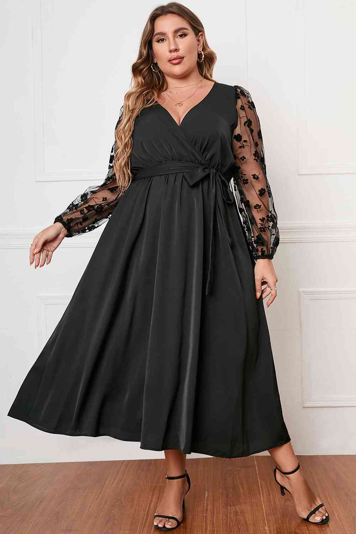 Mirla | Plus Size Omkragsbandat Klänning-Eva Jonsson