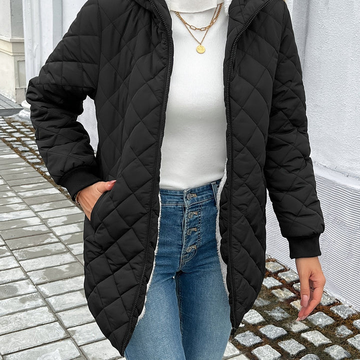 Mirla | Polstrad Puffy-jacka med dragkedja och konstfårskinnfoder-Eva Jonsson