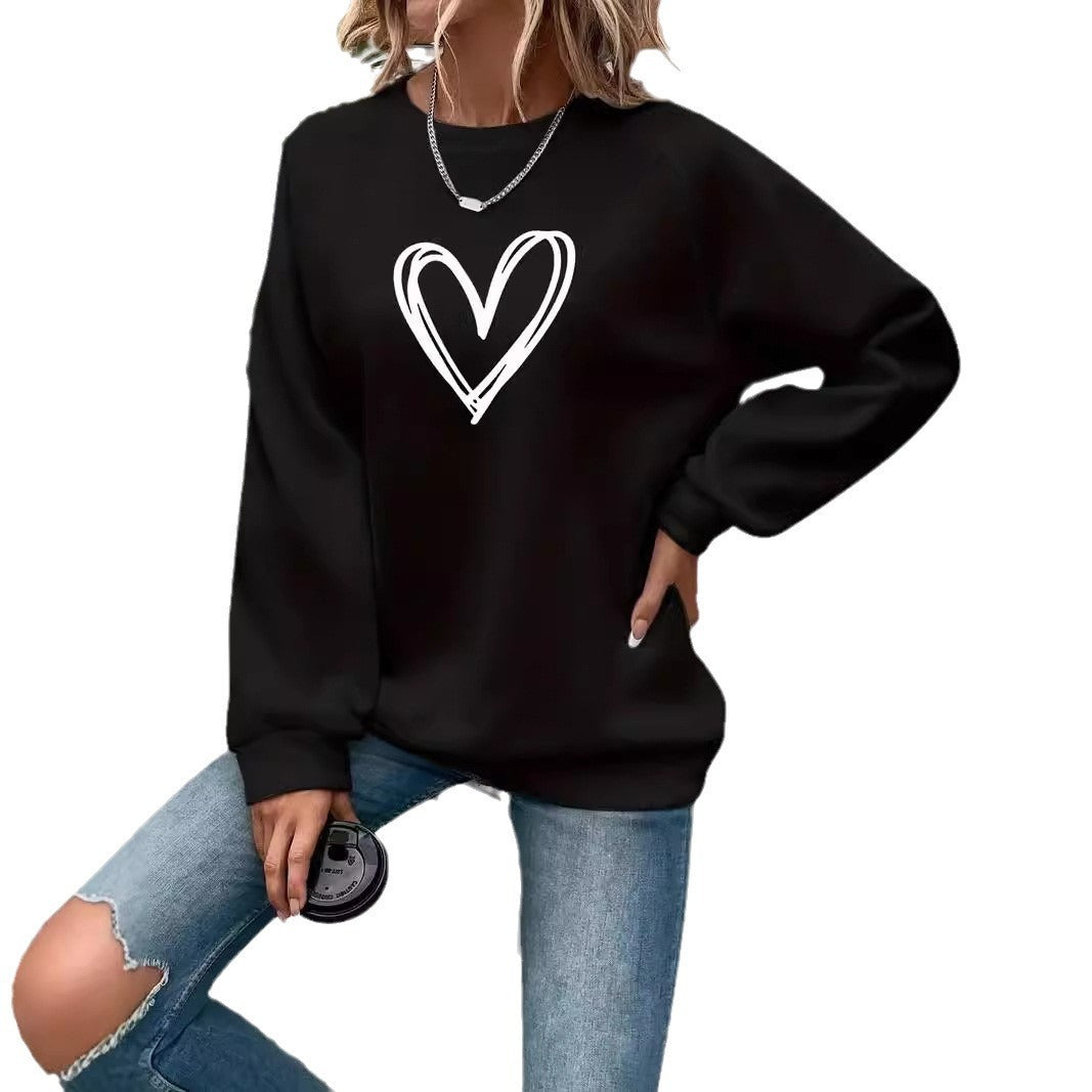 Mirla | Print Rundhals-Långärmad Sweatshirt-Eva Jonsson