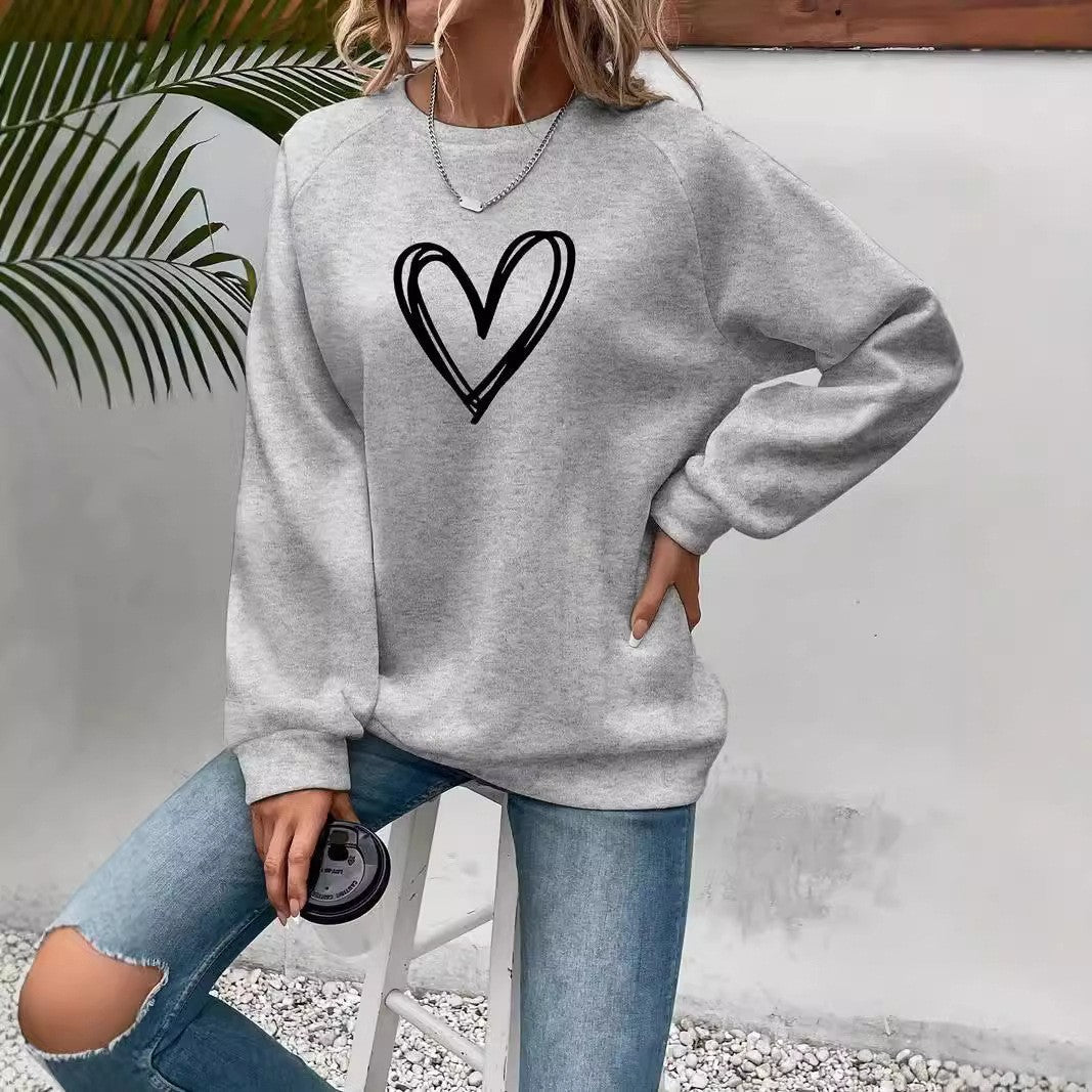 Mirla | Print Rundhals-Långärmad Sweatshirt-Eva Jonsson