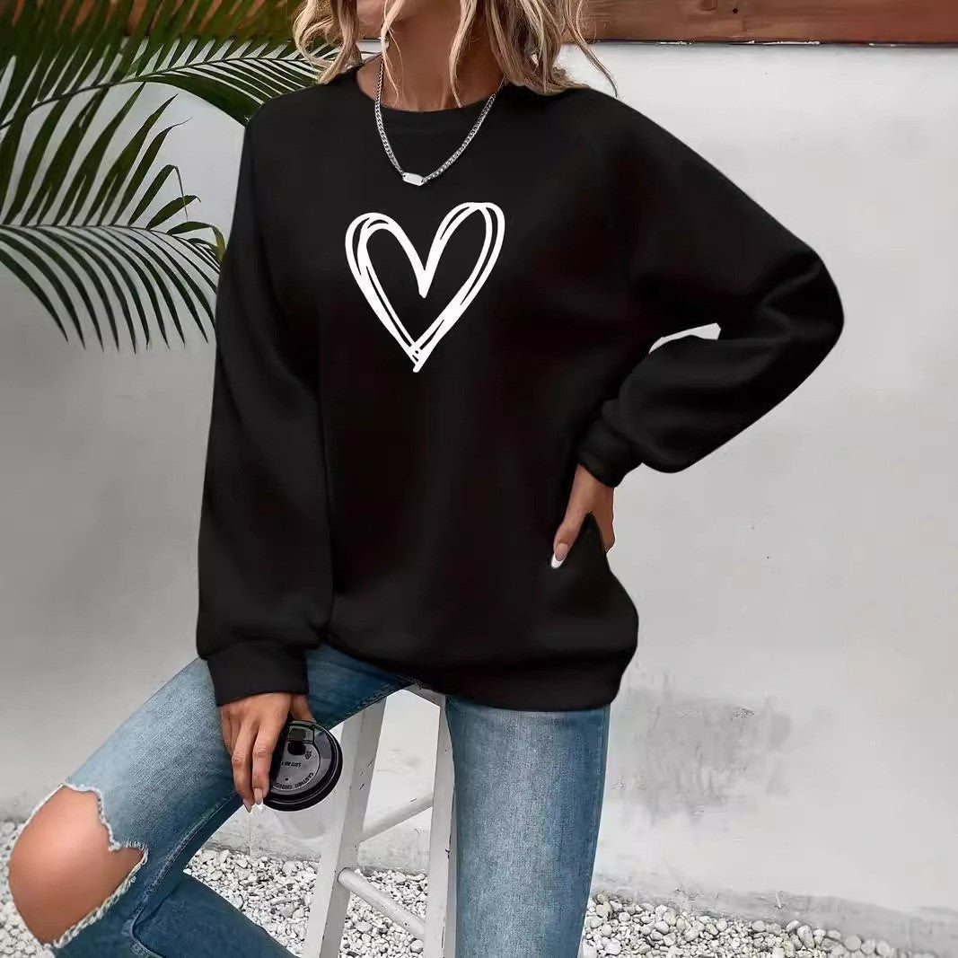 Mirla | Print Rundhals-Långärmad Sweatshirt-Eva Jonsson