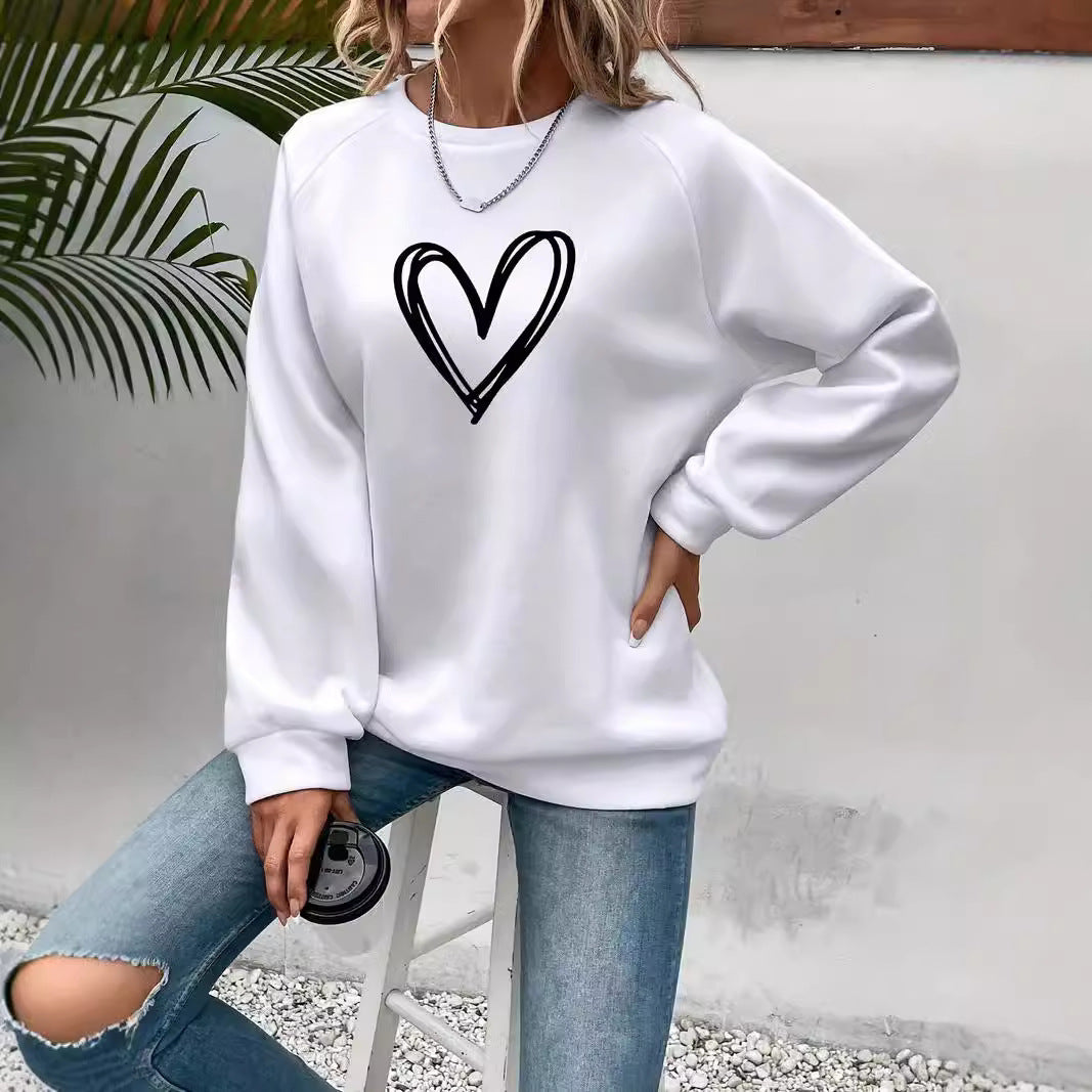 Mirla | Print Rundhals-Långärmad Sweatshirt-Eva Jonsson