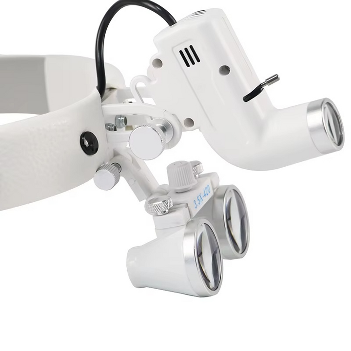 Mirla | ProVision 5W LED tand- och kirurgisk huvudlampa med 3,5X förstorande linser-Eva Jonsson