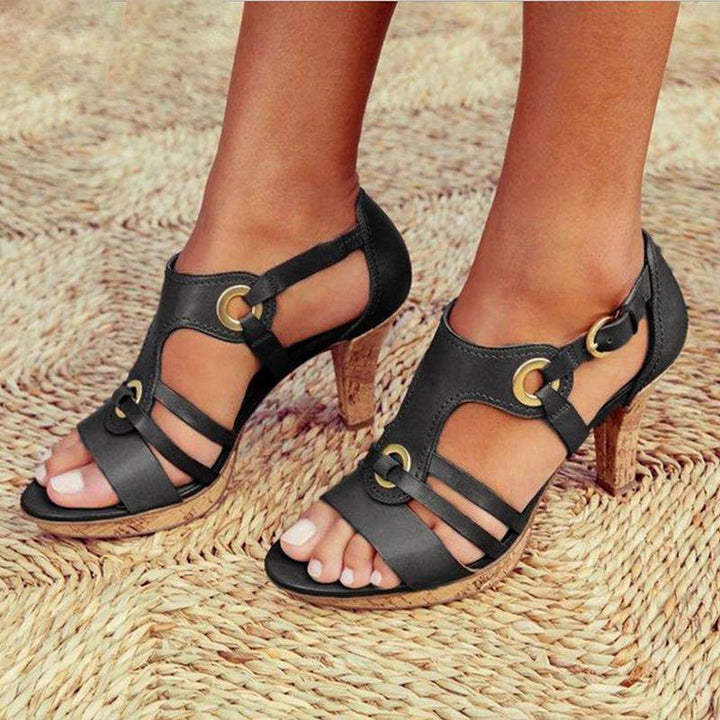 Mirla | Pu-läder bohemisk stil sandal-Eva Jonsson