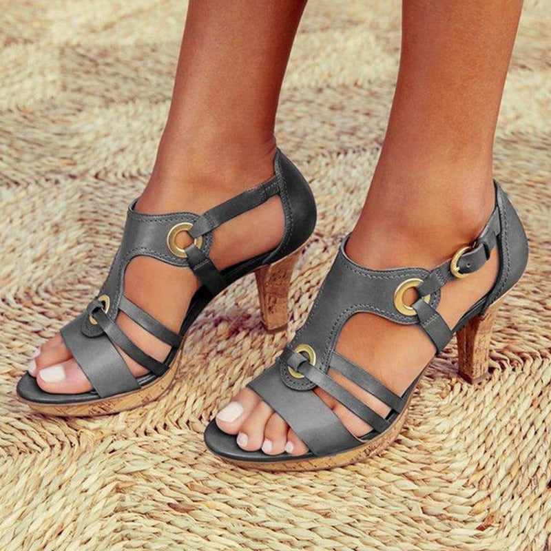 Mirla | Pu-läder bohemisk stil sandal-Eva Jonsson