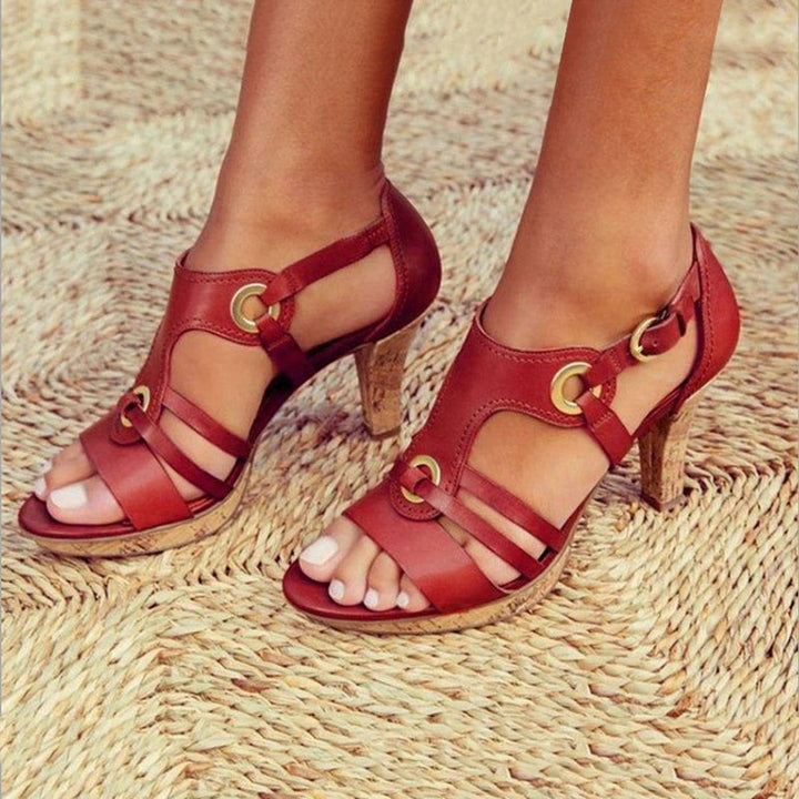 Mirla | Pu-läder bohemisk stil sandal-Eva Jonsson