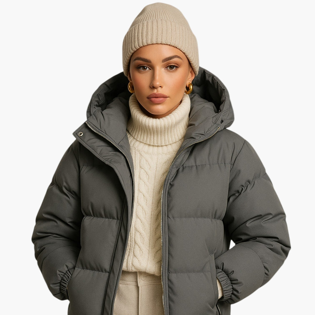 Mirla | Puffer Parka - Vinterjacka med Huva, Dunfyllning, Vattentät, Urban Outdoor-Eva Jonsson
