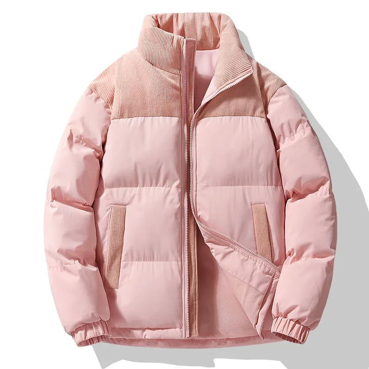 Mirla | Pufferjacka Oversized Fit Kviltat Design Cordkrage Dragkedja-Eva Jonsson