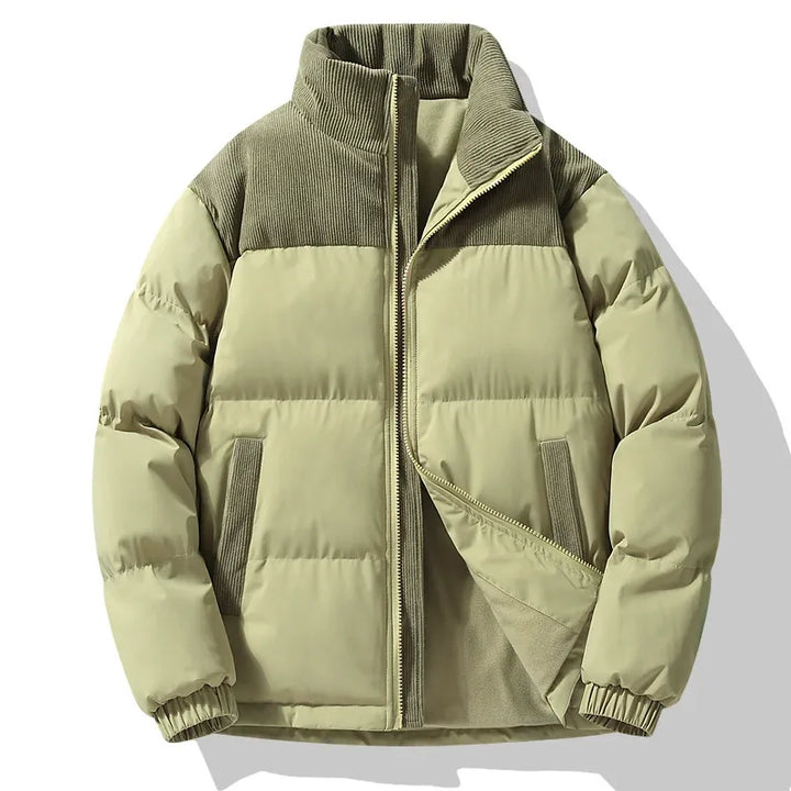 Mirla | Pufferjacka Oversized Fit Kviltat Design Cordkrage Dragkedja-Eva Jonsson