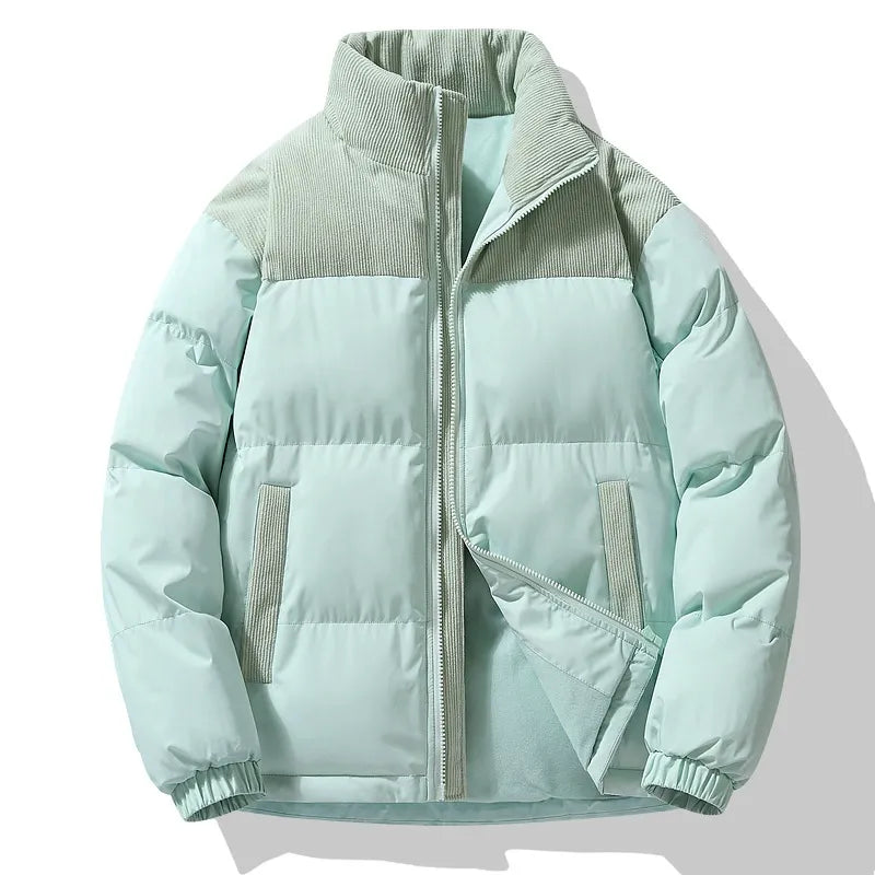 Mirla | Pufferjacka Oversized Fit Kviltat Design Cordkrage Dragkedja-Eva Jonsson