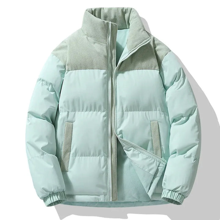 Mirla | Pufferjacka Oversized Fit Kviltat Design Cordkrage Dragkedja-Eva Jonsson
