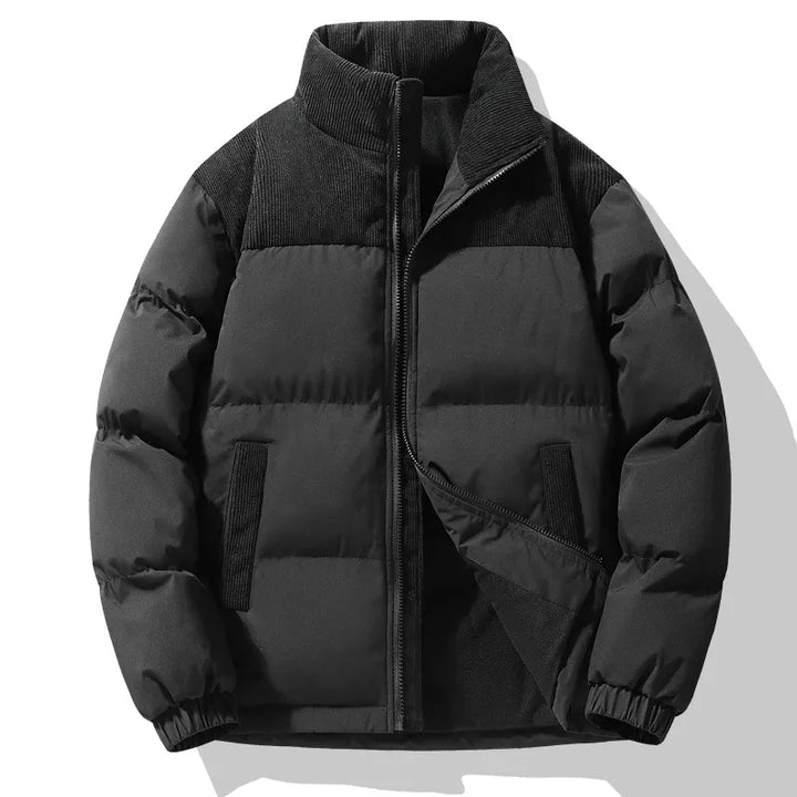 Mirla | Pufferjacka Oversized Fit Kviltat Design Cordkrage Dragkedja-Eva Jonsson