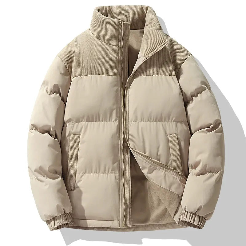 Mirla | Pufferjacka Oversized Fit Kviltat Design Cordkrage Dragkedja-Eva Jonsson