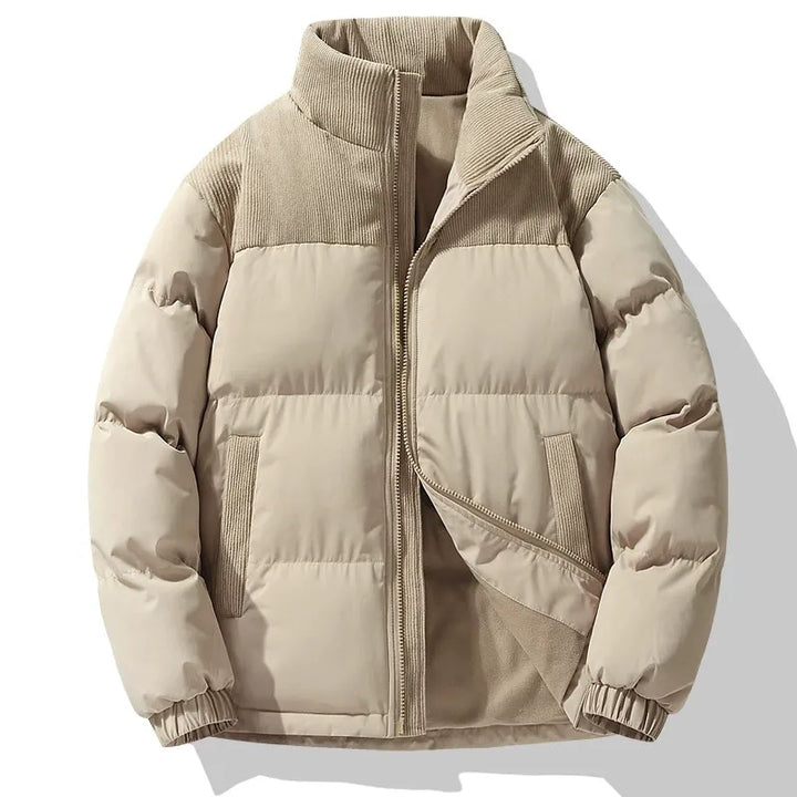 Mirla | Pufferjacka Oversized Fit Kviltat Design Cordkrage Dragkedja-Eva Jonsson