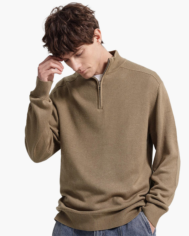 Mirla | Pullover Av Merinoull med Dragkedja-Eva Jonsson