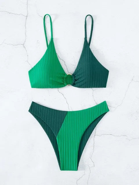 Mirla | Push-Up-Bikini-Set med Hög Midja för Damer-Eva Jonsson