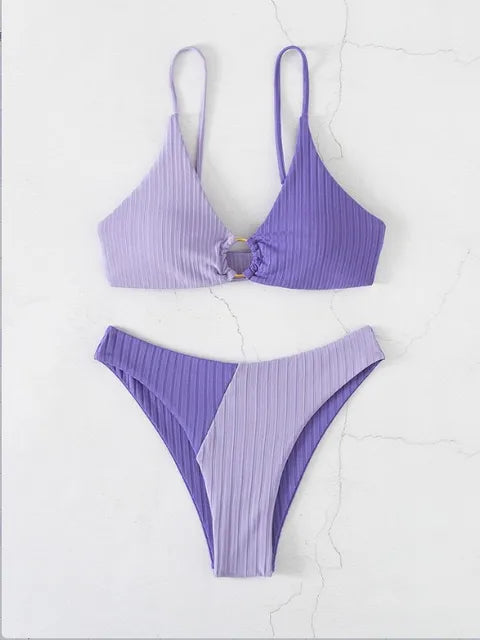 Mirla | Push-Up-Bikini-Set med Hög Midja för Damer-Eva Jonsson
