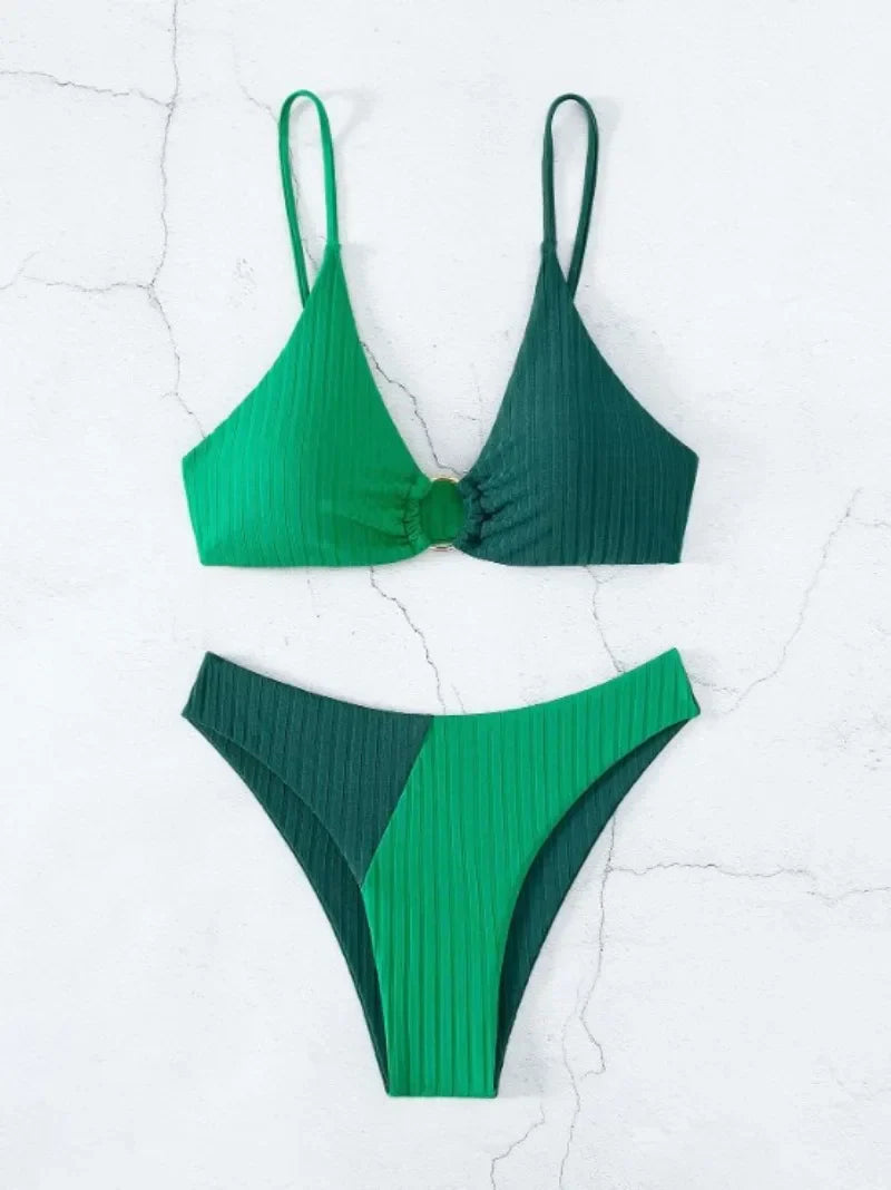 Mirla | Push-Up-Bikini-Set med Hög Midja för Damer-Eva Jonsson