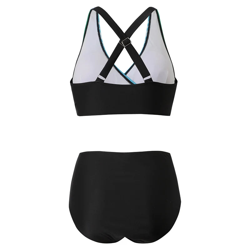 Mirla | Push Up Halter Bikinisats med Hög Midja för Damer-Eva Jonsson
