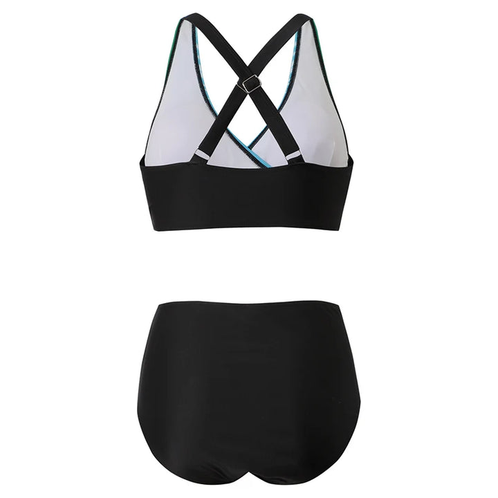 Mirla | Push Up Halter Bikinisats med Hög Midja för Damer-Eva Jonsson