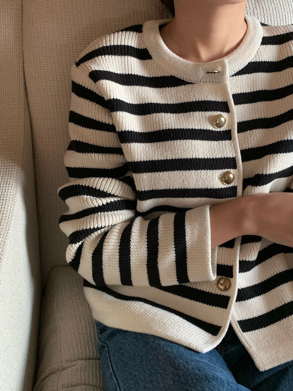 Mirla | Rand - Elegant Randig Jacka-Eva Jonsson